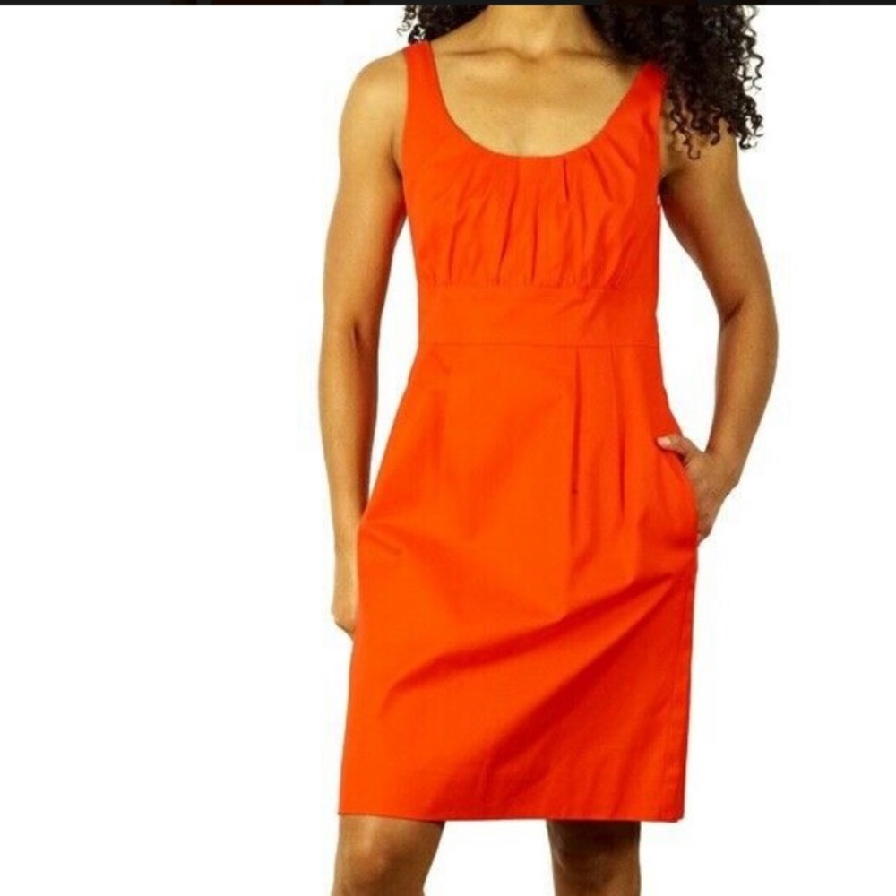 Orange J Crew Dress